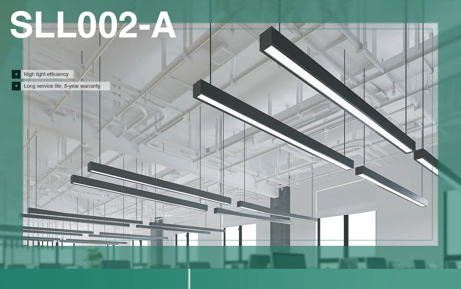 LED Linear Light - Black/30W/3000K/2900lm/34˚ - Kosoom SLL004-A-L1601-Linear Lights--01