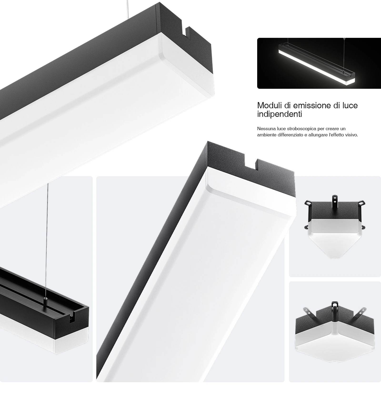 LED Linear Pendant Light - White/30w/4000k/3900lm/120˚ - KOSOOM MLL004-A_L0403B-Retail Store Lighting--03