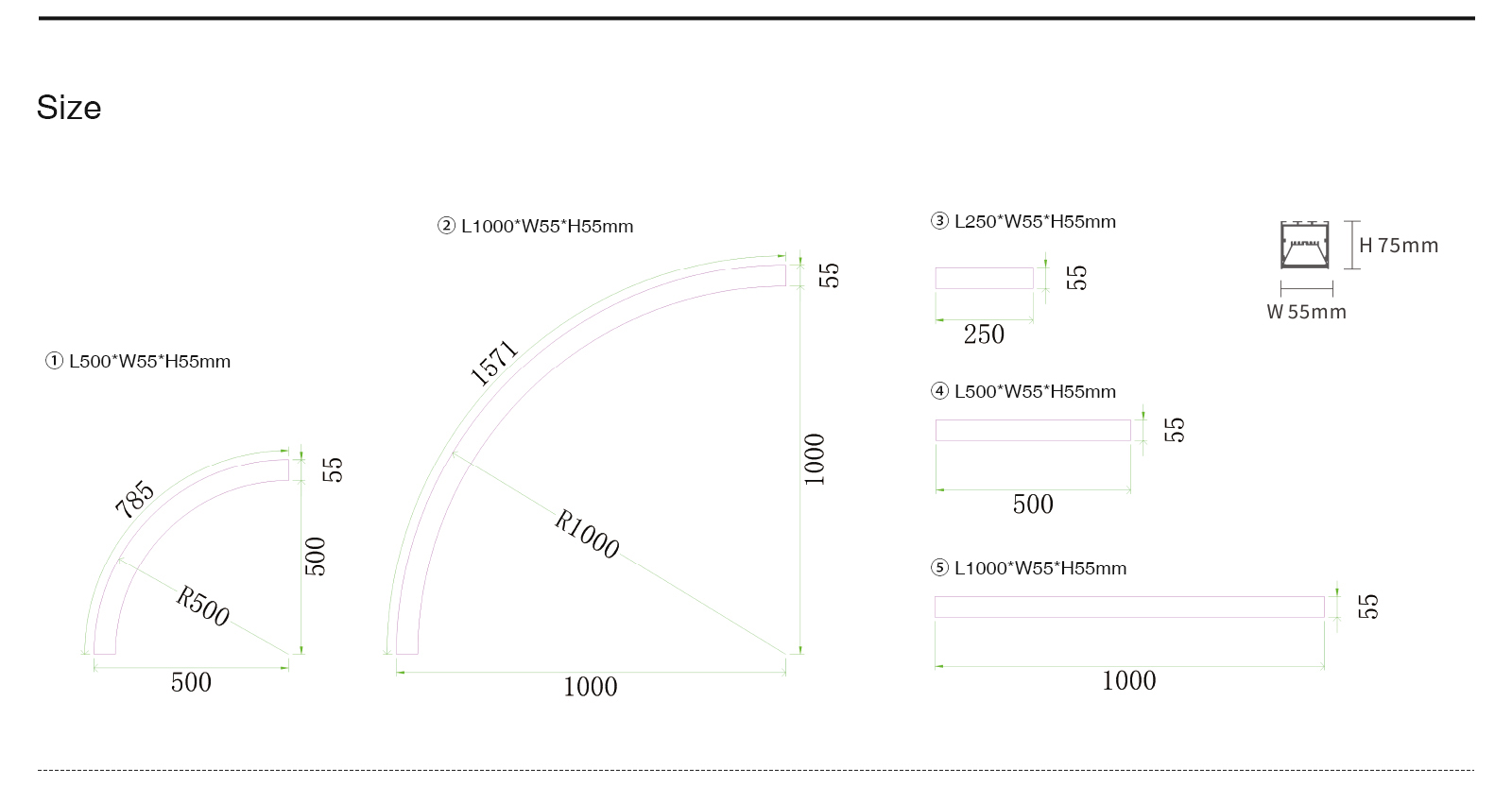 LED Linear Light - Black/24W/4000K/2080lm - Kosoom SLL001-A_L1702N-Supermarket Lighting --04