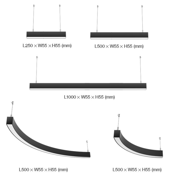 LED Linear Light - Black/48W/4000K/4890lm - Kosoom SLL001-A_L1701N-Linear Lighting 48W--07