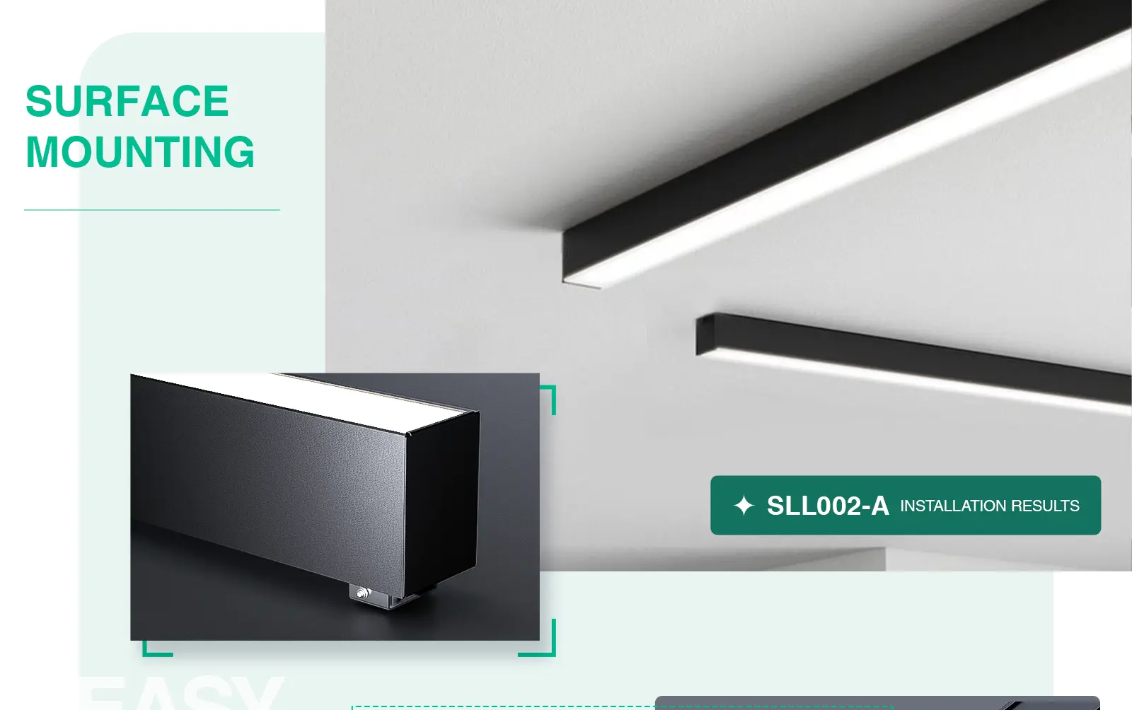 LED Linear Light - Black/30W/3000K/2900lm/34˚ - Kosoom SLL004-A-L1601-Office Lighting--09
