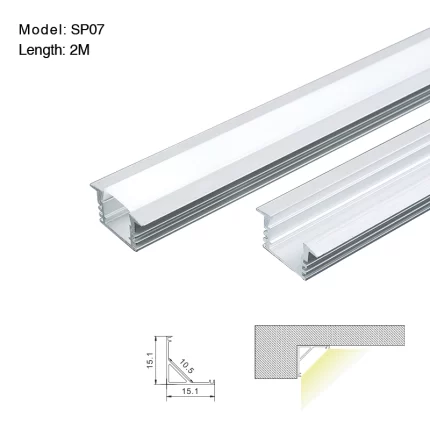 LED Profile with Compressed Covers and Caps / L2000*W15.1*H15.1mm - Kosoom STL003_SP07-All Products--01