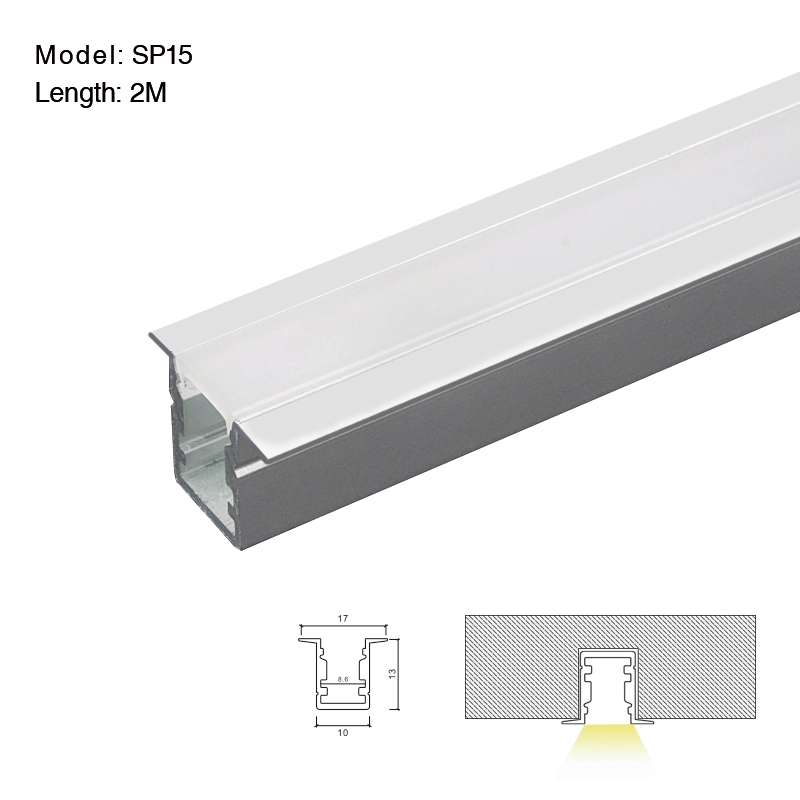 LED Profile with Compressed Covers and Caps / L2000*W17*H13mm - Kosoom STL003_SP15-Accessories--01