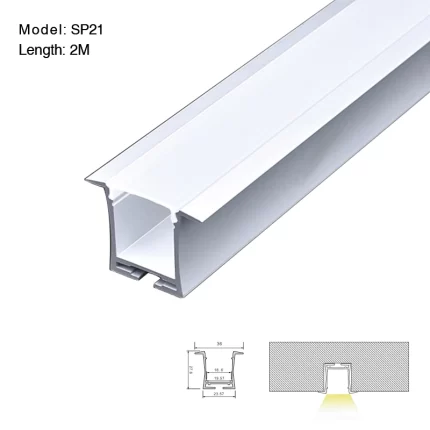 LED Profile with Compressed Covers and Caps / L2000*W36*H27.6mm - Kosoom STL003_SP21-All Products--01