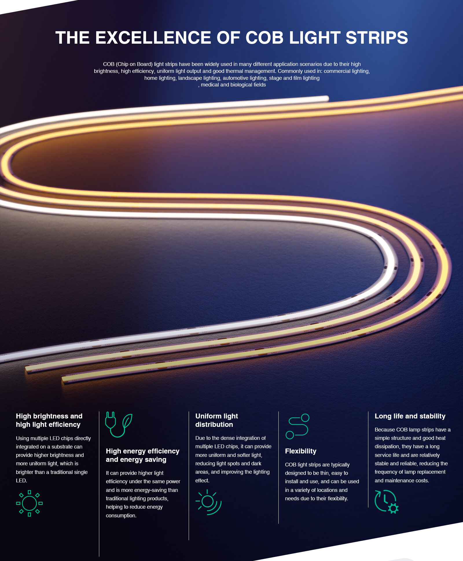 COB LED Strip Lights - Strisce LED COB - 4000K/1230lm/M - Kosoom STL002-S0205-Cheap LED Lights--05