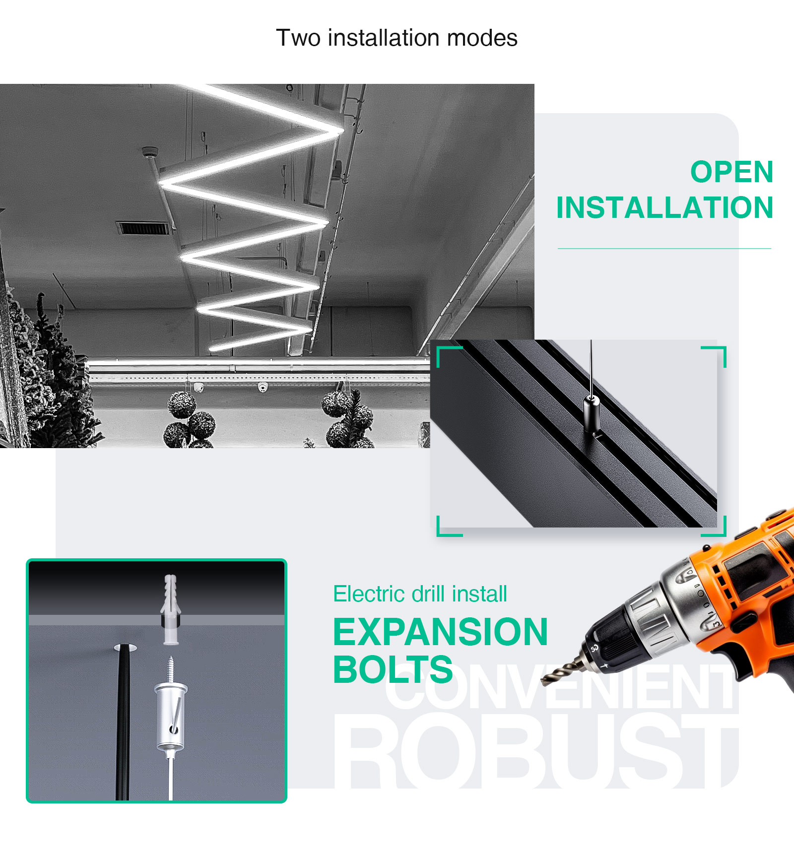 LED Linear Light -White/40W/3000K/4300lm - Kosoom L0201B-Office Lighting--06