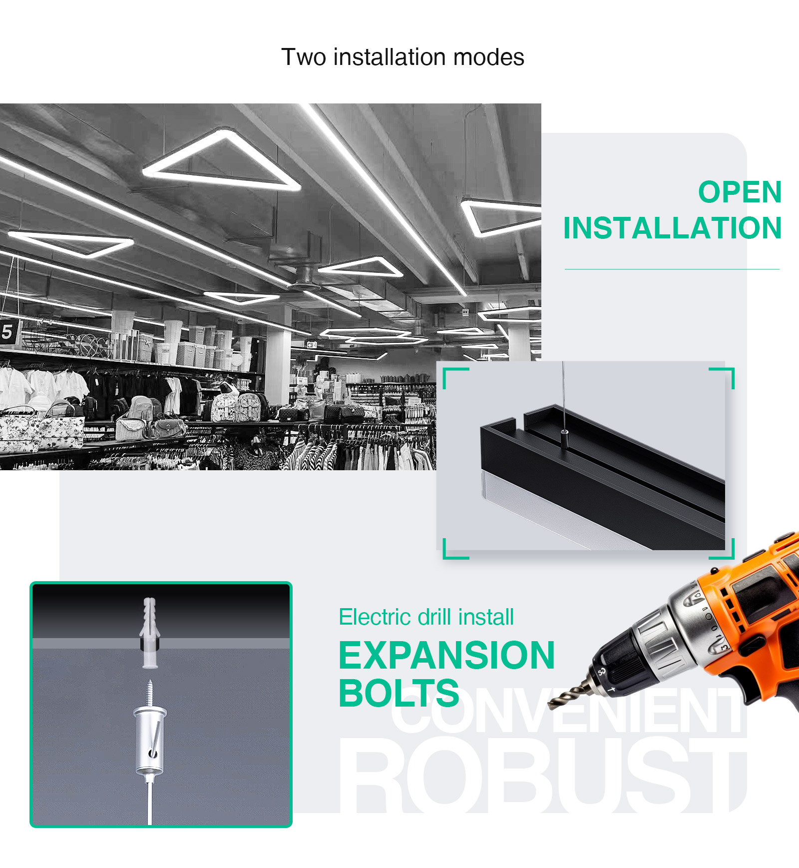 LED Linear Light - White/40W/3000K/3800lm/120˚ - Kosoom MLL003-A_L0301B-Supermarket Lighting --09