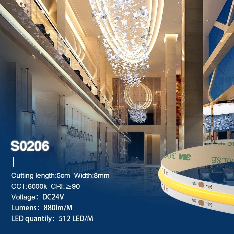 COB LED Strip Lights - 6000K/1280lm/M - Kosoom S0206-Ceiling LED Strip Lights--主图2