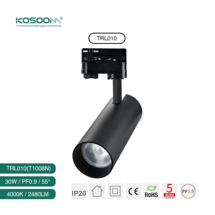 Track Spotlights - Black/30W/4000K/2500lm/55˚ - Kosoom T1008N