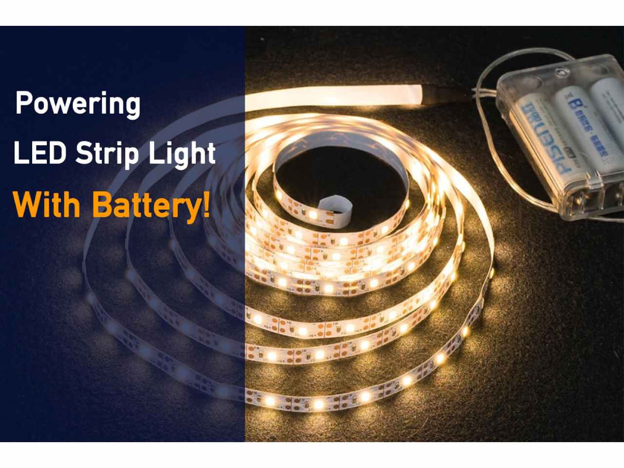 How to power LED strip lights with batteries