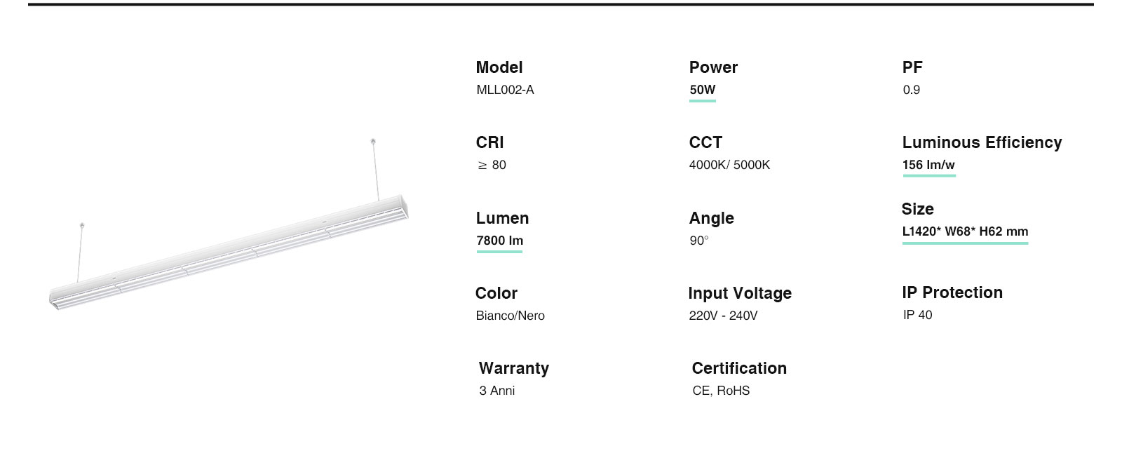 LED Module - 50W/5000K/White/7800lm/90˚ - Kosoom L0110B-Uncategorized--ML00202