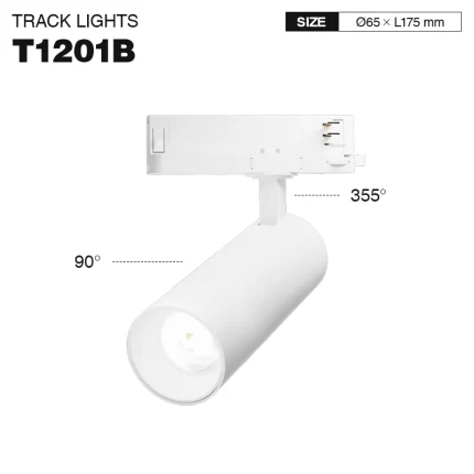 Track Spotlights - White/30W/3000K/2270lm/36˚ - Kosoom T1201B-All Products--01