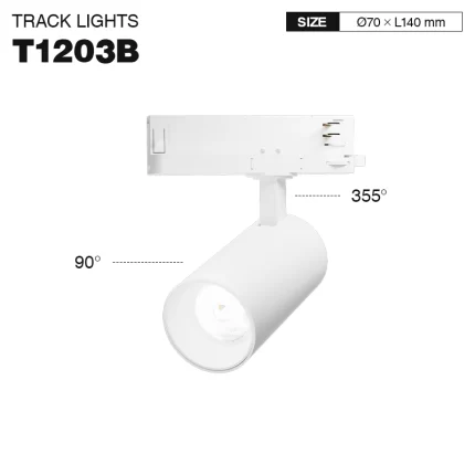 Track Spotlights - White/30W/4000K/3020lm/36˚ - Kosoom T1203B-All Products--01