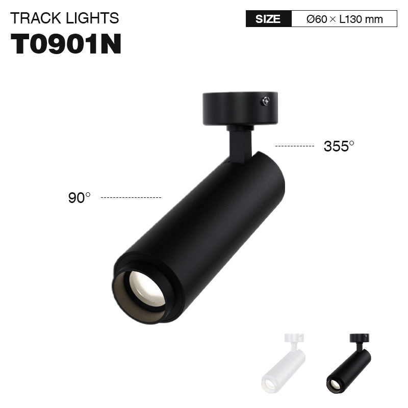 Ceiling Spotlights - Black/12W/3000K/900lm/24˚ - Kosoom T0901N-LED Ceiling Spotlights--01