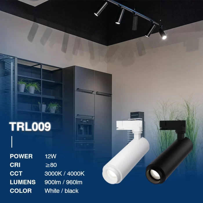 Ceiling Spotlights - Black/12W/3000K/900lm/24˚ - Kosoom T0901N-LED Spotlights--02