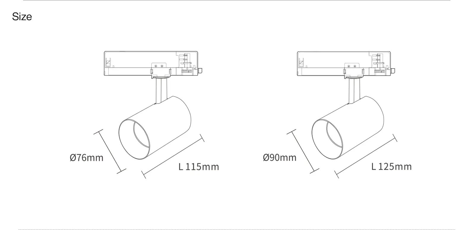 Spotlight track - 20W/4000K/CRI≥80/36˚/White - Kosoom T1501B-All Products--04