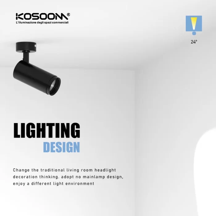 Ceiling Spotlights - Black/12W/3000K/900lm/24˚ - Kosoom T0901N-LED Spotlights--05