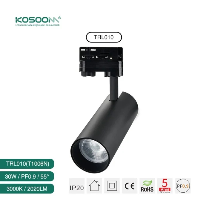 Track Spotlights - Black/30W/3000K/2040lm/55˚ - Kosoom T1006N-Track Lights