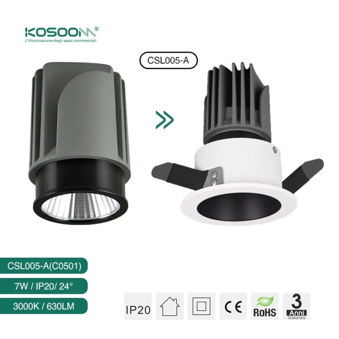 Bar Spot Lighting - Black/7w/3000k/630lm/24˚ - Kosoom C0501-All Products