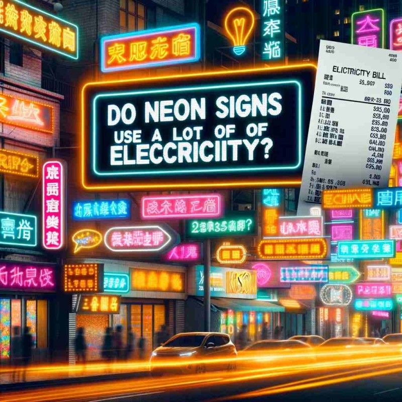 do neon signs use a lot of electricity
