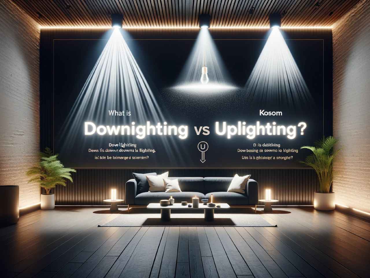 What is downlighting vs uplighting