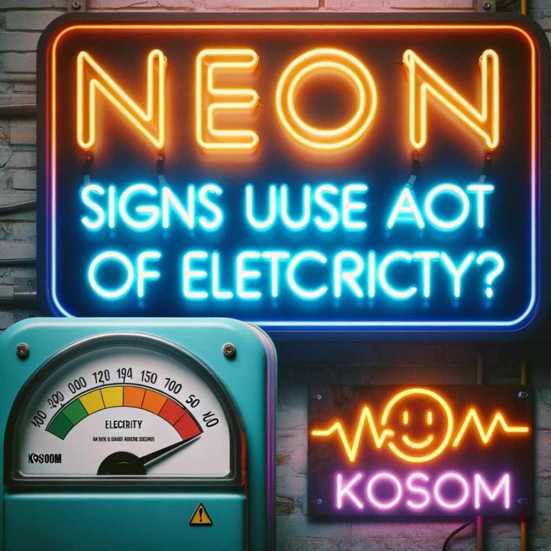 do neon signs use a lot of electricity