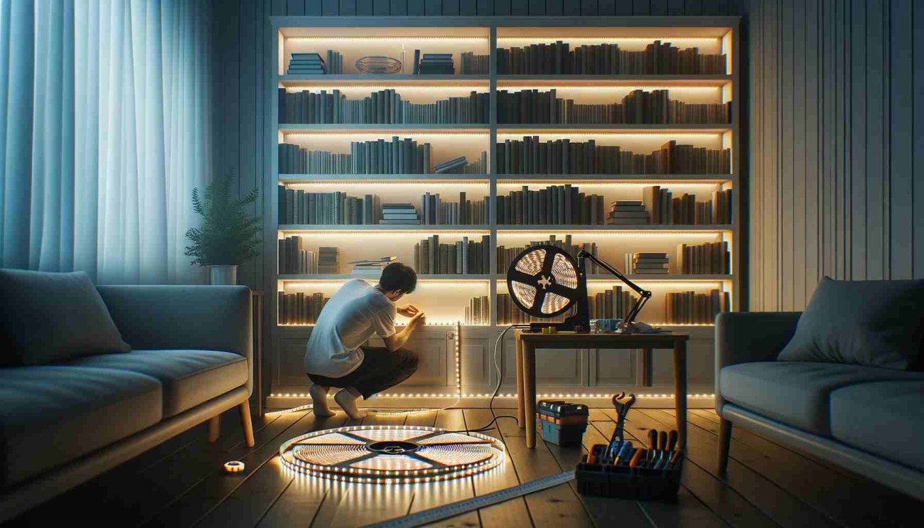 How to Install LED Strip Lights on Your Bookshelves