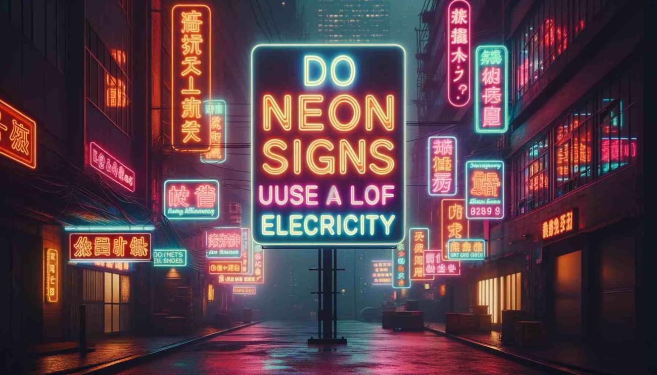 do neon signs use a lot of electricity