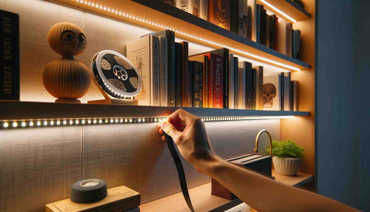 How to Install LED Strip Lights on Your Bookshelves