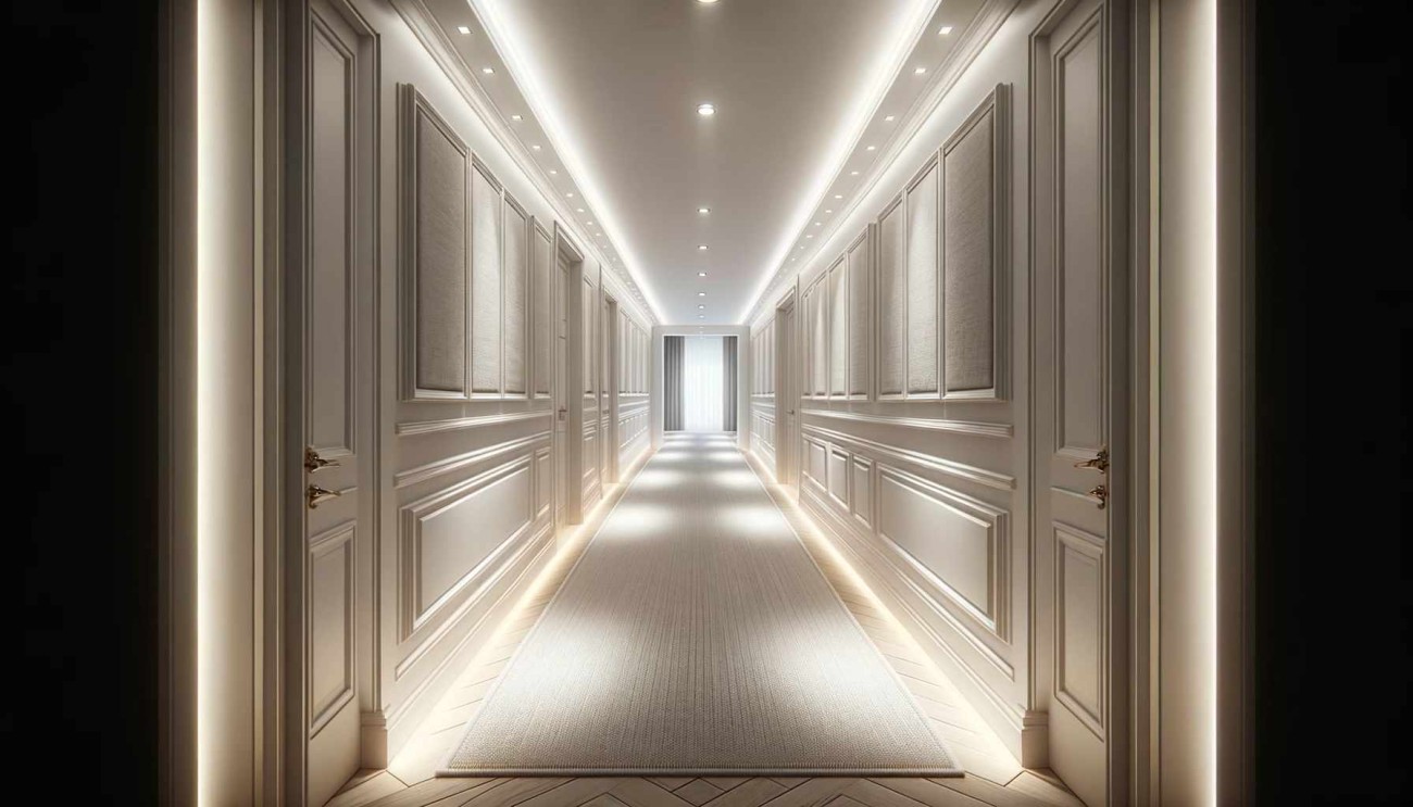 how to lighten a dark hallway with no natural light
