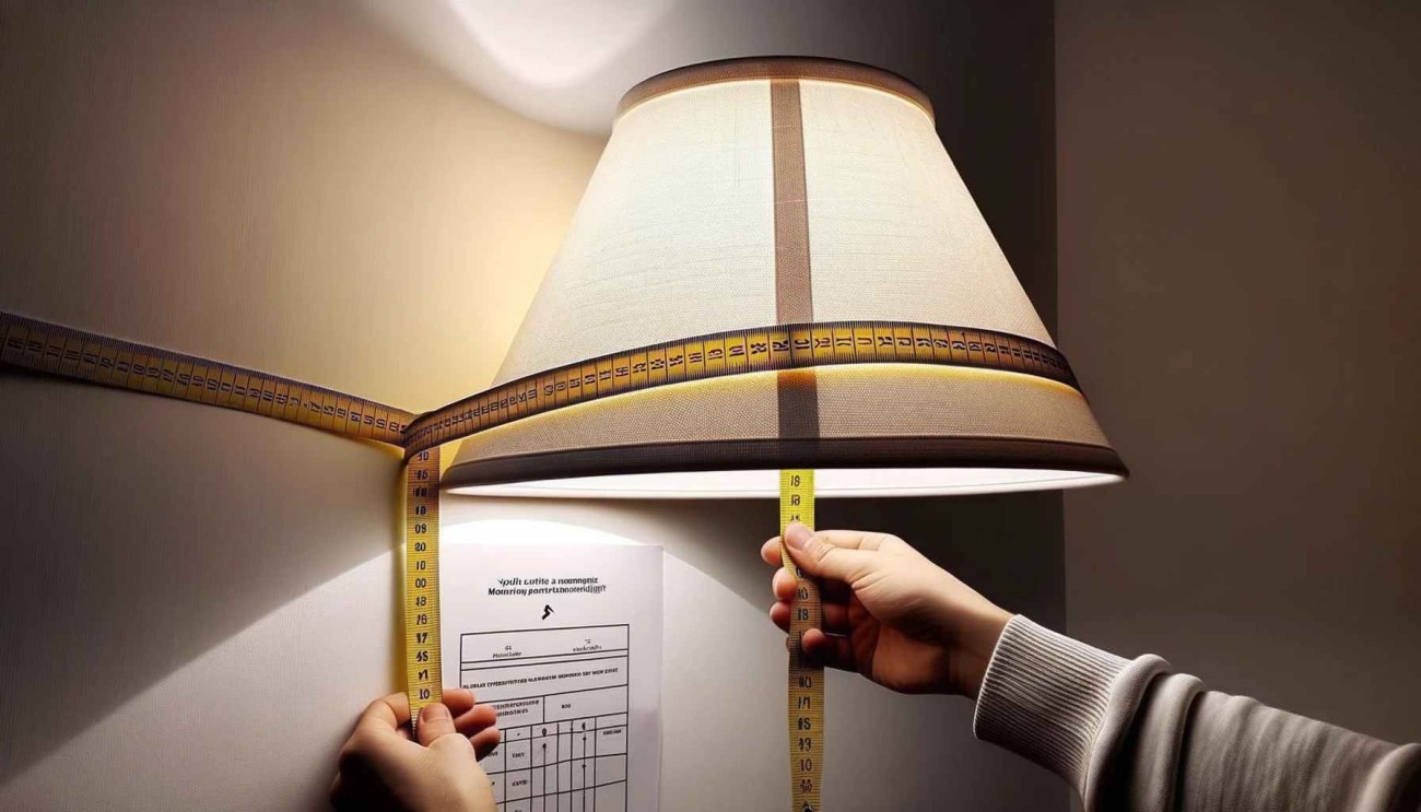 how to measure a lampshade