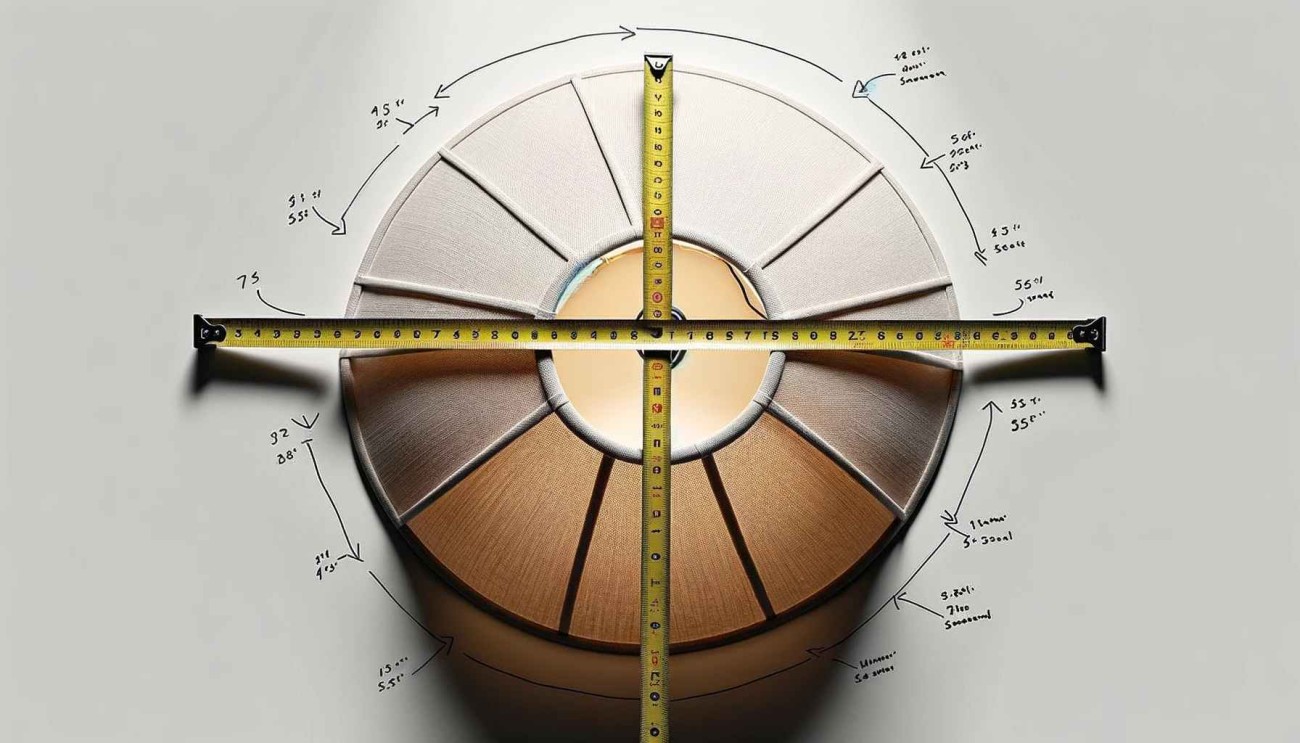 how to measure a lampshade