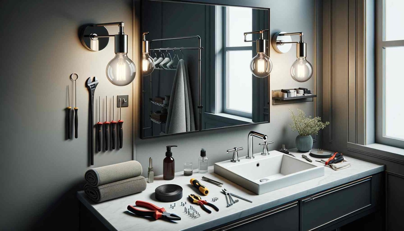 how to install vanity light