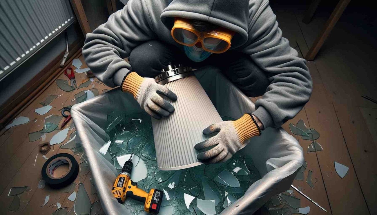 how to replace broken glass shade