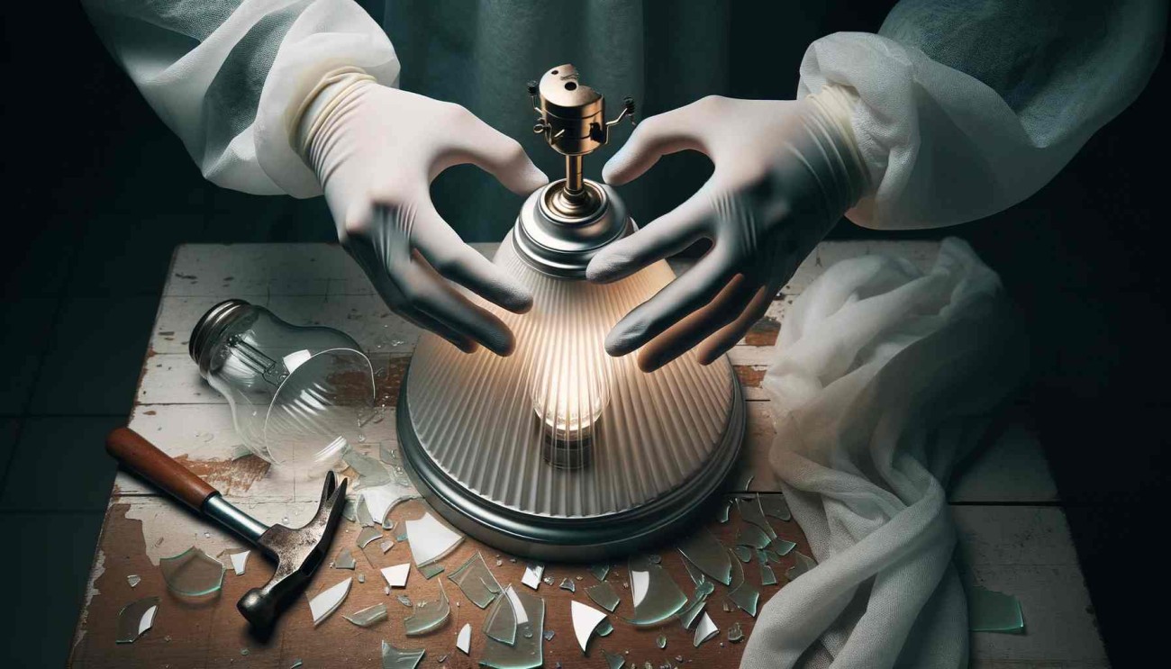 how to replace broken glass shade