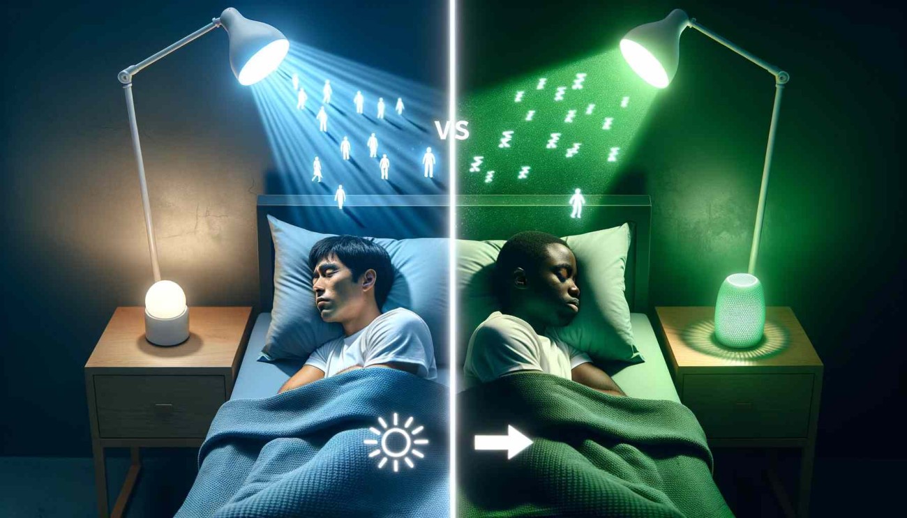 is green led light good for sleep