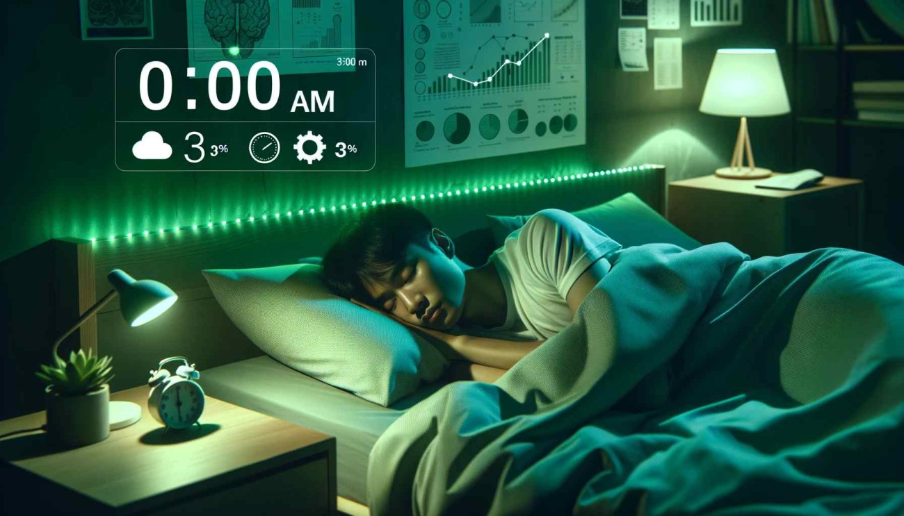 is green led light good for sleep