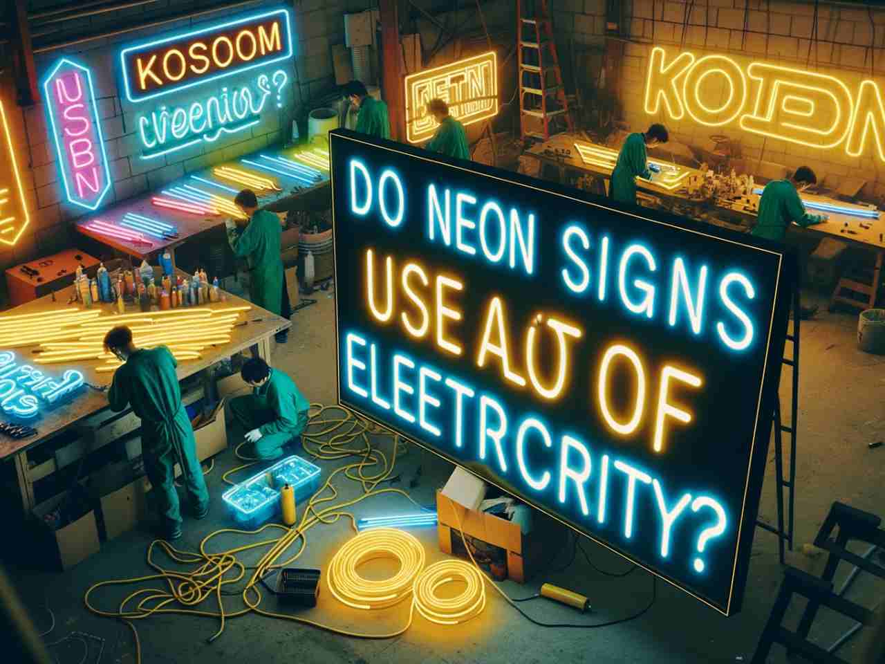 do neon signs use a lot of electricity