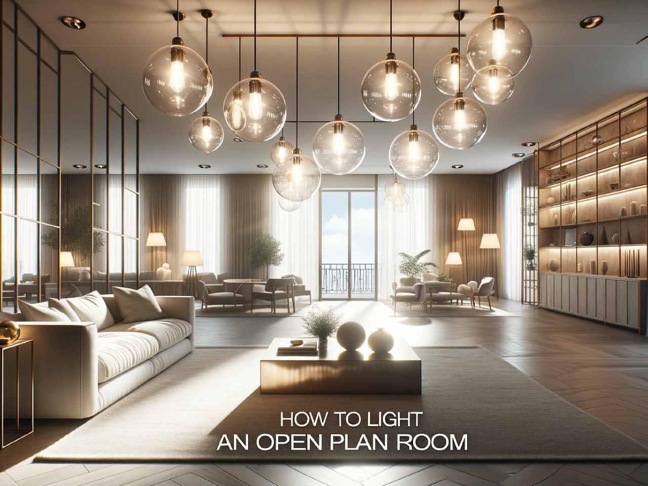 how to light an open plan room