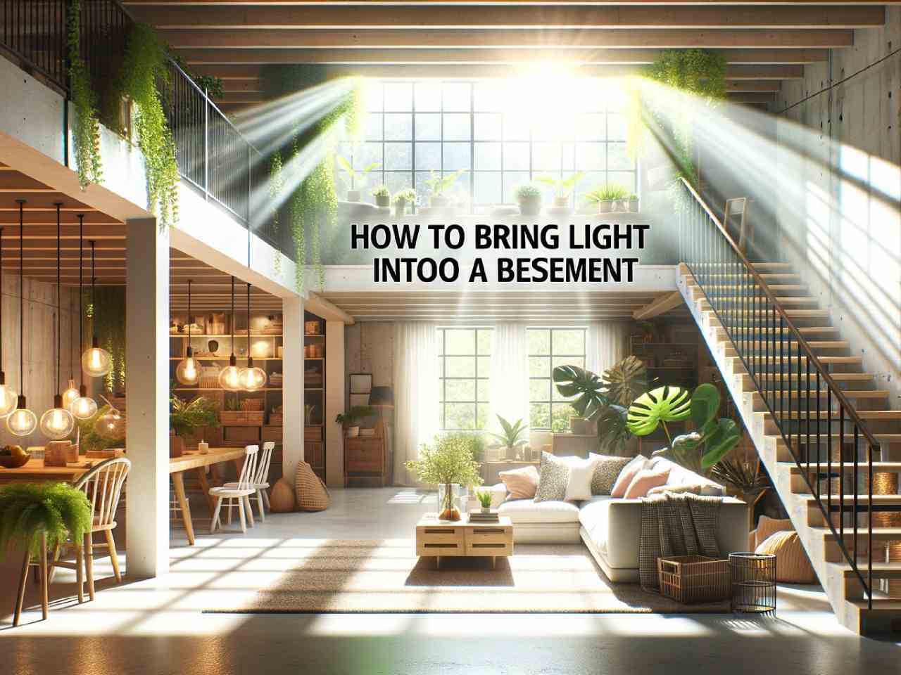 how to bring light into a basement