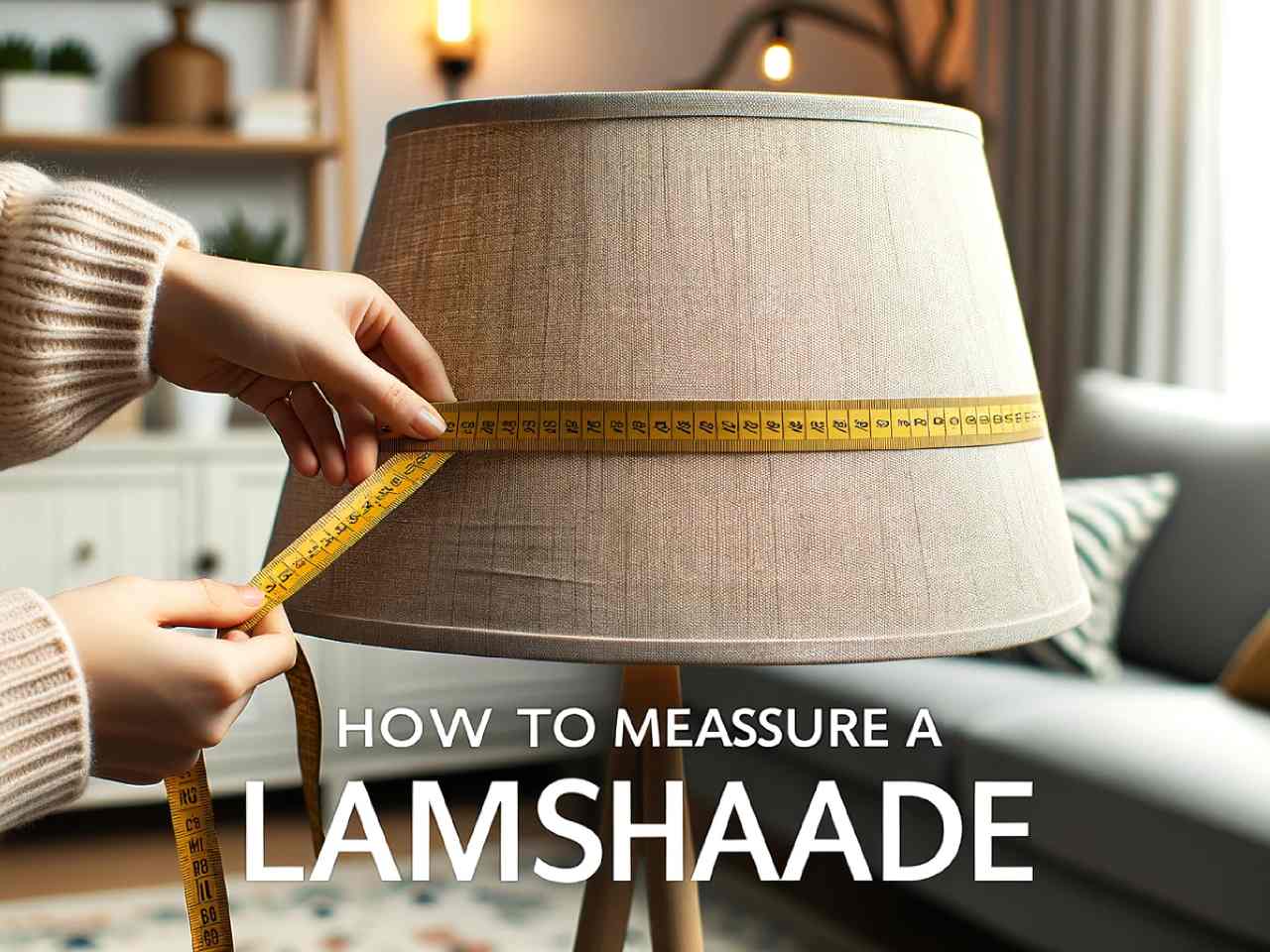 how to measure a lampshade