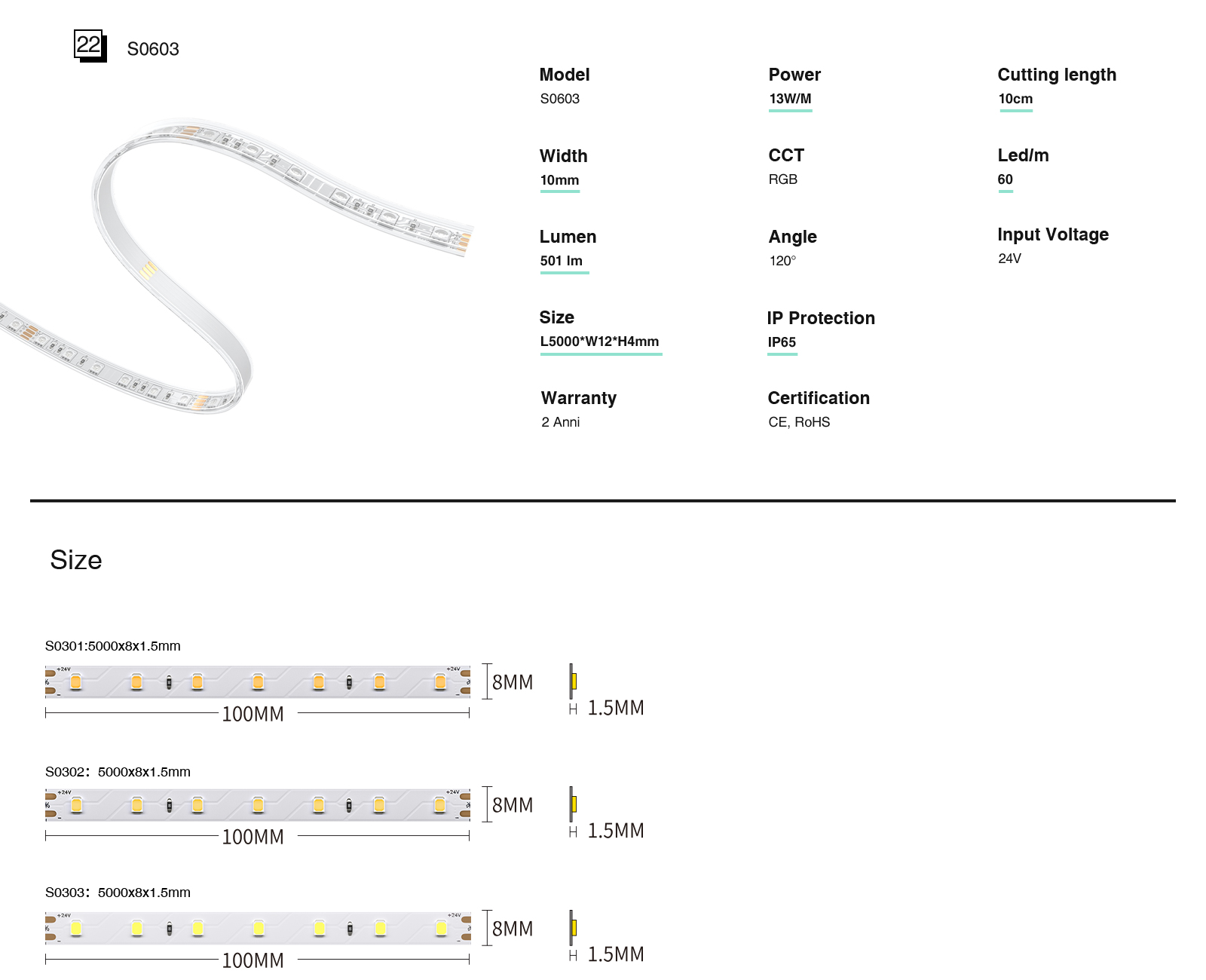 LED Strip Lights - 20w/3000k/2608lm/238LEDs - Kosoom S0309-Ceiling LED Strip Lights--12