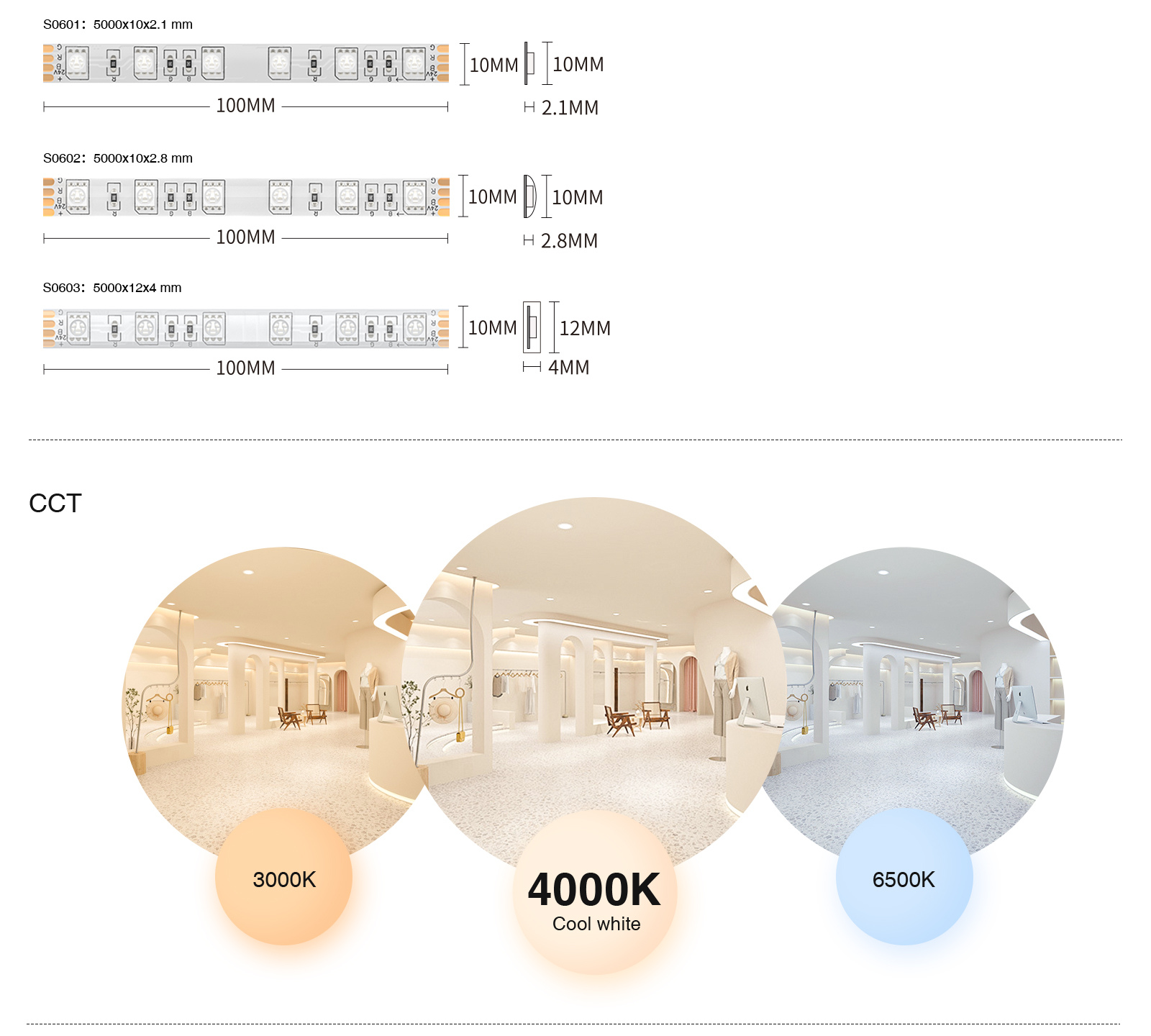 LED Strip Lights - 8w/4000k/984lm/70LEDs/120˚ - Kosoom S0305-Uncategorized--14