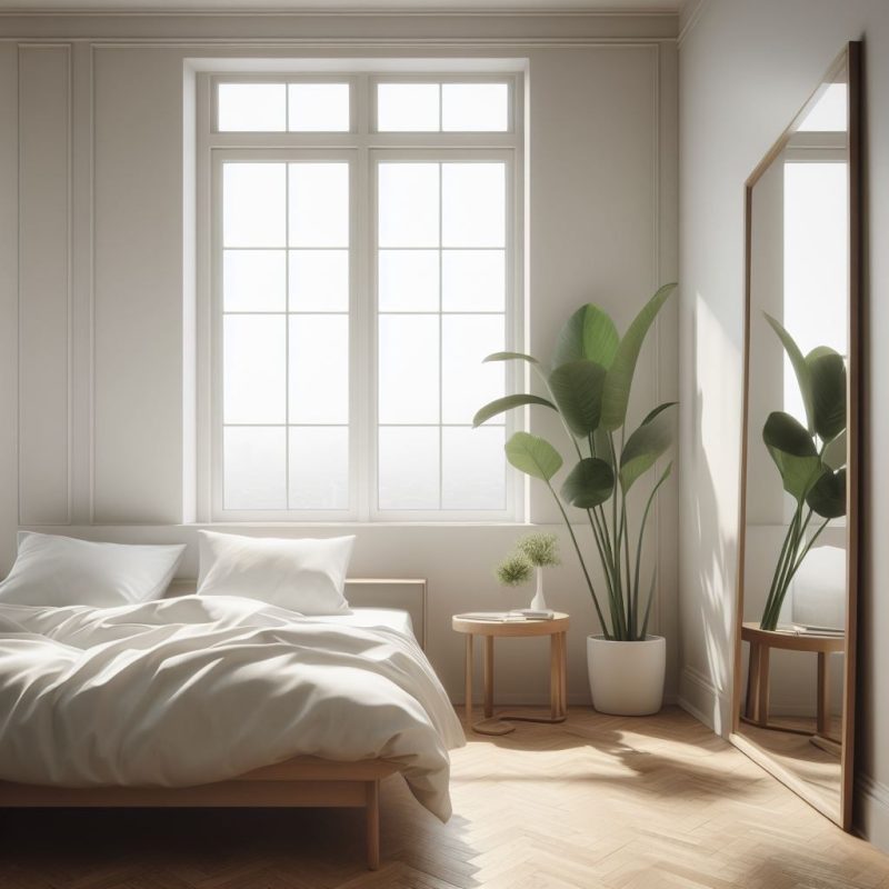 where to put mirror in bedroom for best lighting
