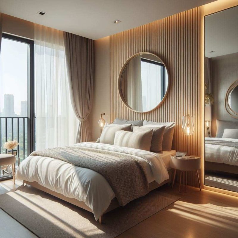 where to put mirror in bedroom for best lighting