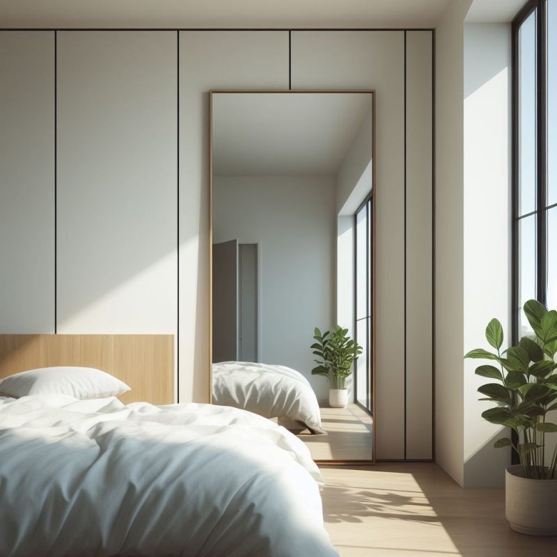 where to put mirror in bedroom for best lighting
