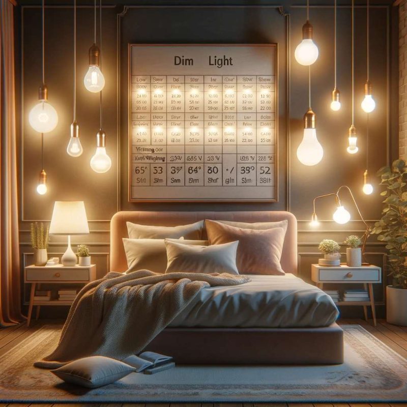 how many watts do i need for a bedroom light