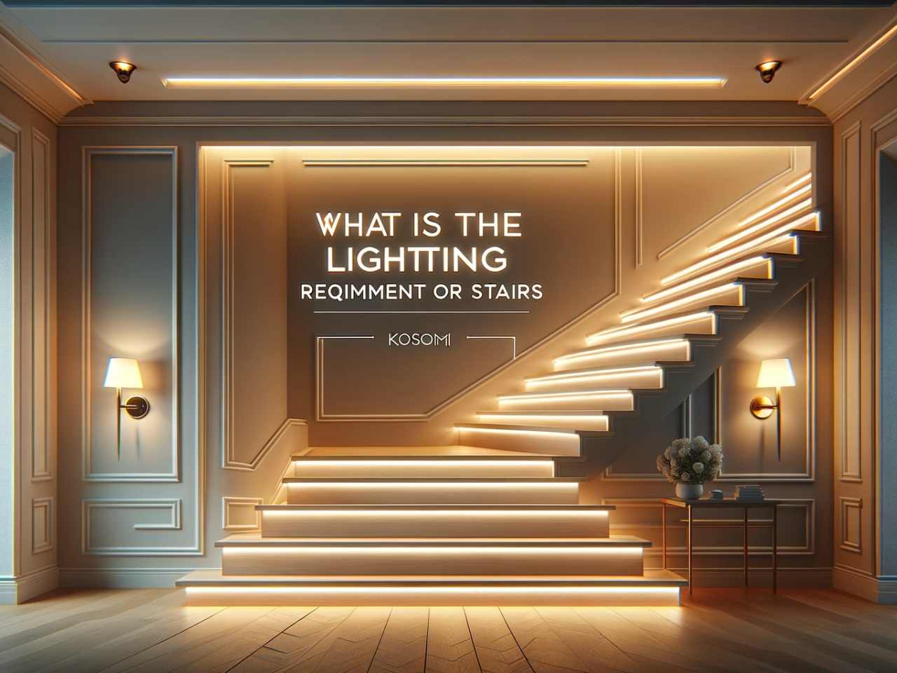 What is the lighting requirement for stairs