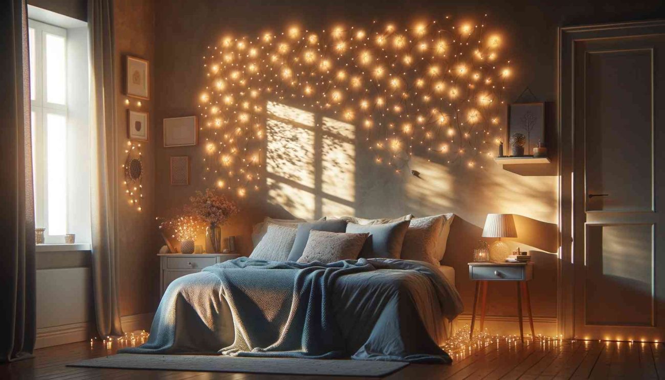fairy lights for bedroom wall