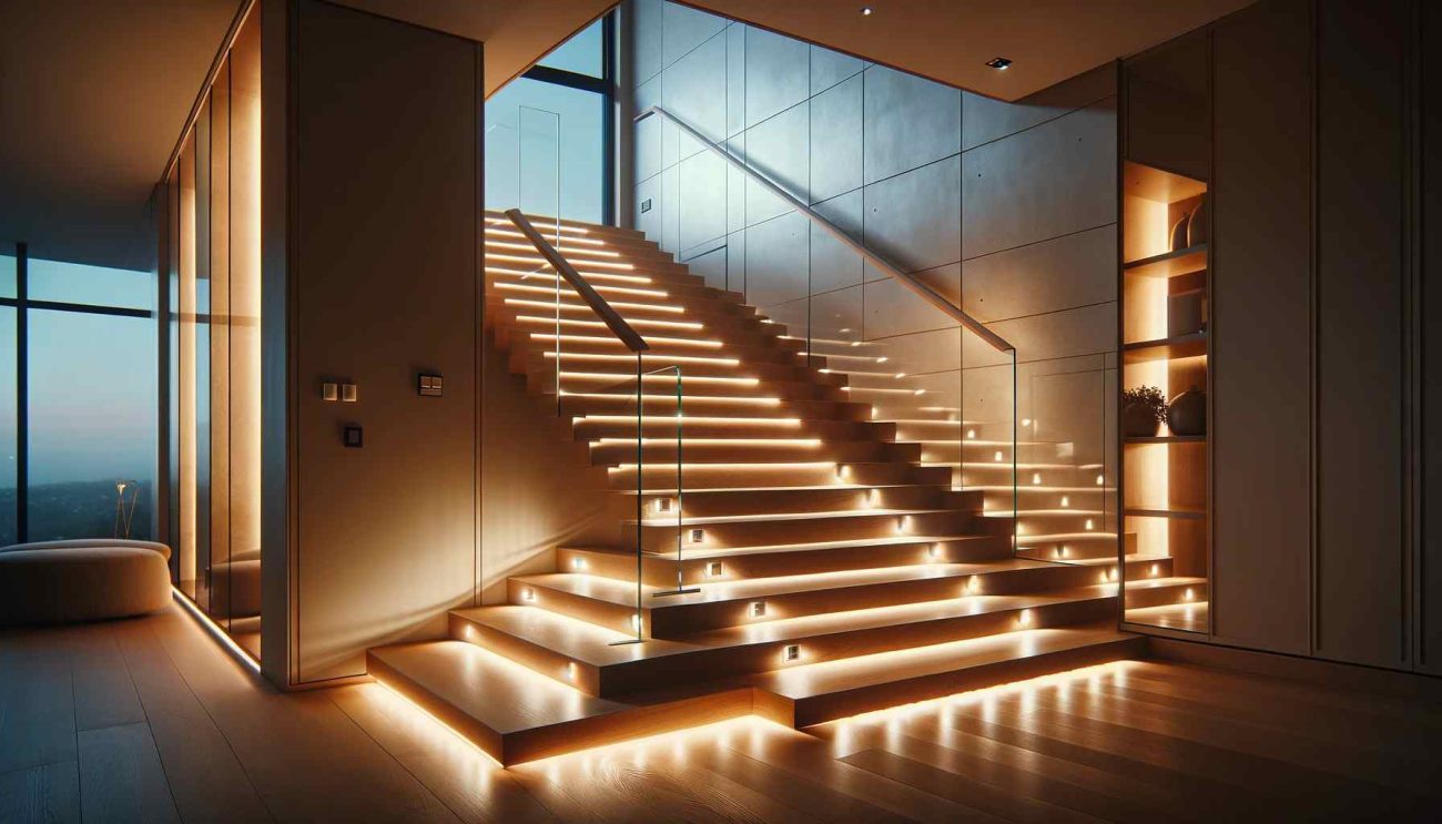 recessed lights for stairs